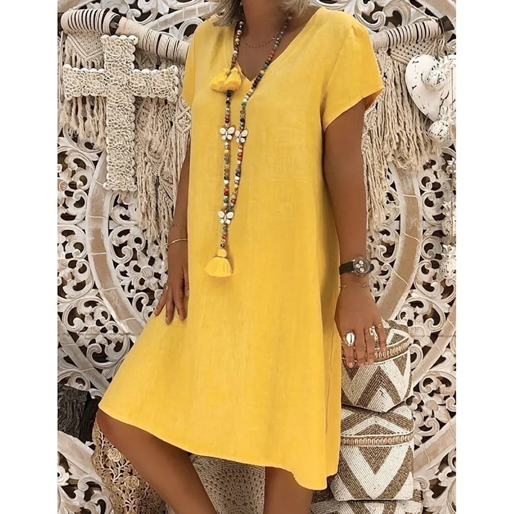 Women's - Midi Dress - Casual - Lightweight Modern Style - Ideal for Summer