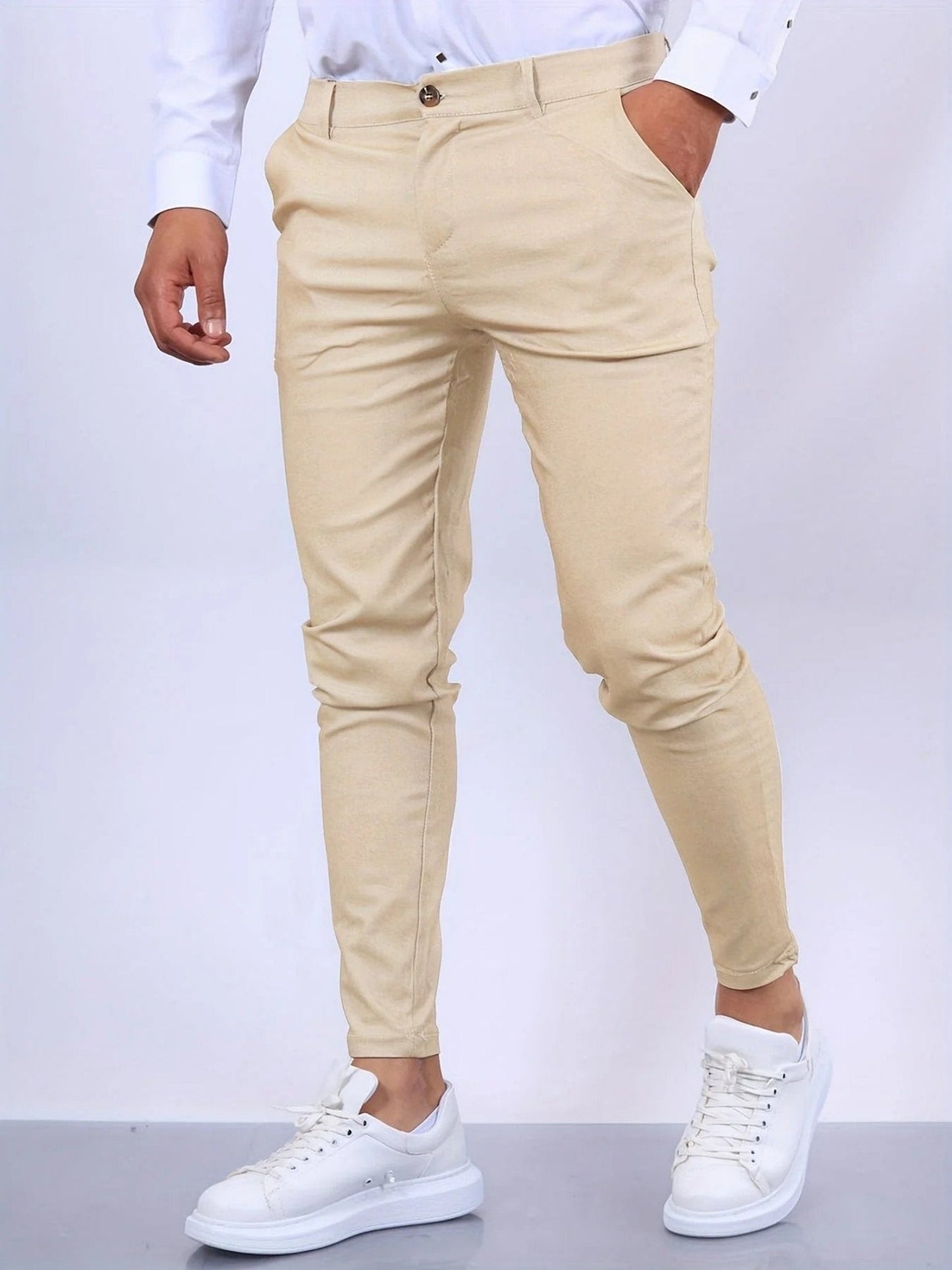 Men's - Chino Pants - Classic - Tailored Fit - Ideal for Autumn