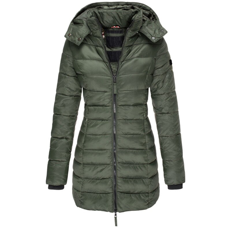 Elegant Women’s Premium Long Down Jacket | Warm Winter Outerwear