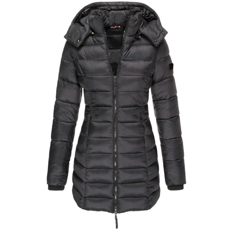 Elegant Women’s Premium Long Down Jacket | Warm Winter Outerwear