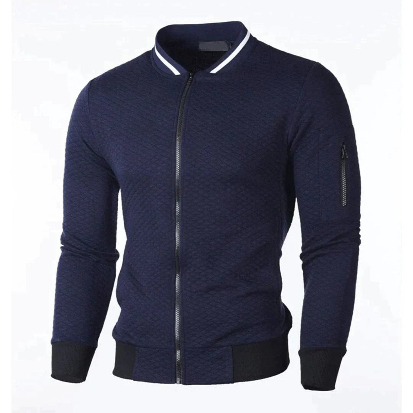Men's -Sweater with Zipper - Sporty - - Ideal for Autumn/Winter