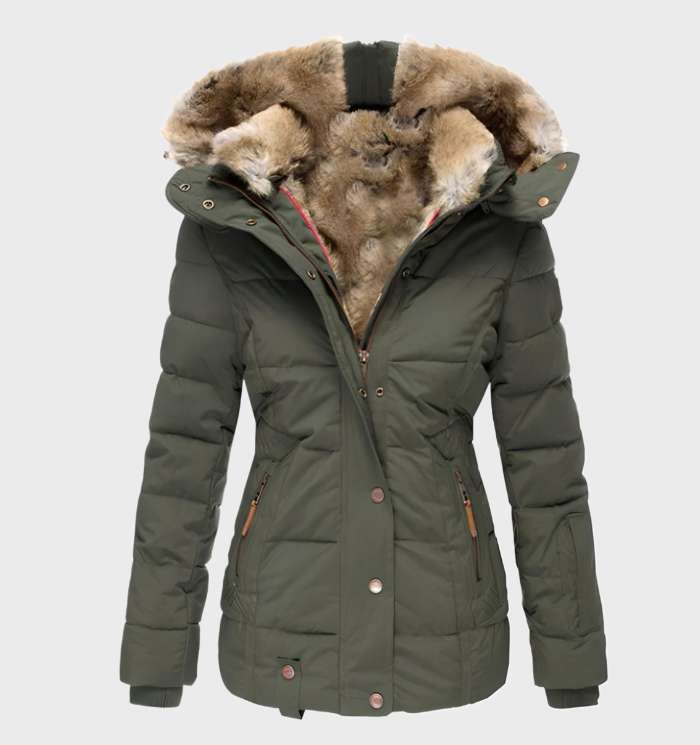 Slim-Fit Women’s Winter Jacket with Hood | Warm Autumn & Winter Outerwear