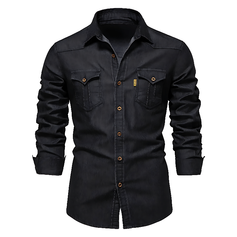 Jake Harding Denim Shirt – Classic Fit, Timeless Wash & Everyday Edge