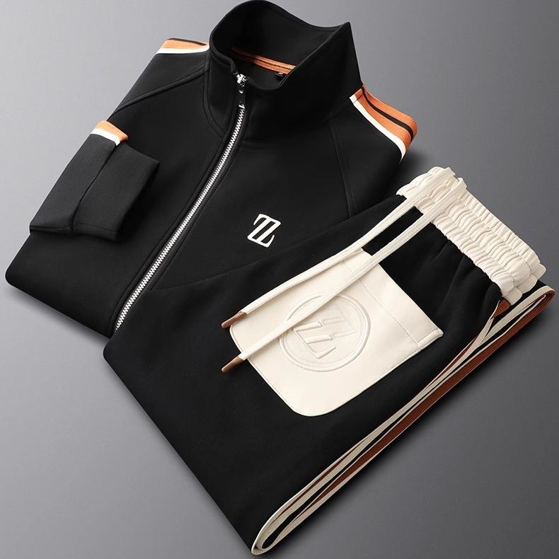 Men’s 2-Piece Tracksuit Set | Comfortable Zip-Up Top & Matching Pants
