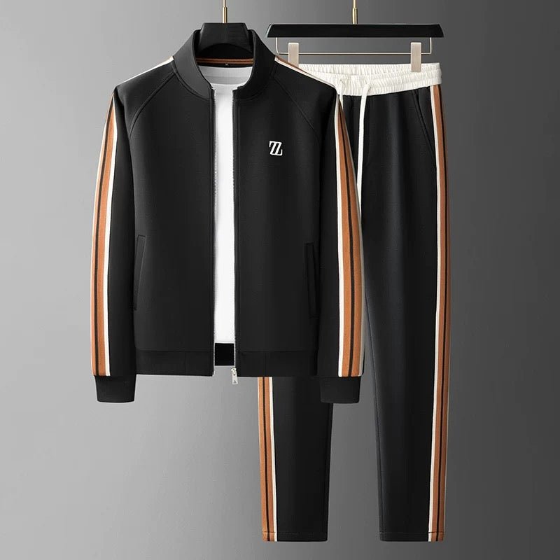 Men’s 2-Piece Tracksuit Set | Comfortable Zip-Up Top & Matching Pants