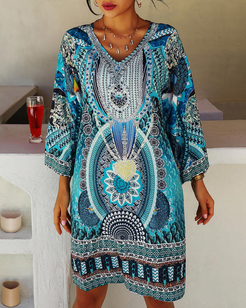 Women's - Mini Dress - Bohemian - Light Formal Style - Ideal for Summer