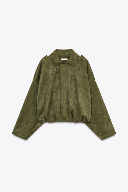 Elegant Suede Jacket for Women | Chic Autumn & Winter Outerwear
