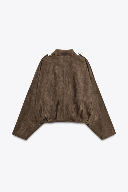 Elegant Suede Jacket for Women | Chic Autumn & Winter Outerwear
