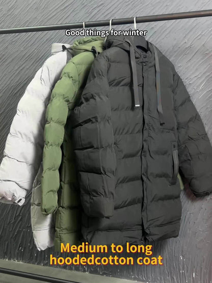 Long Padded Hooded Puffer Winter Jacket for Men | Great for Outdoor Activities
