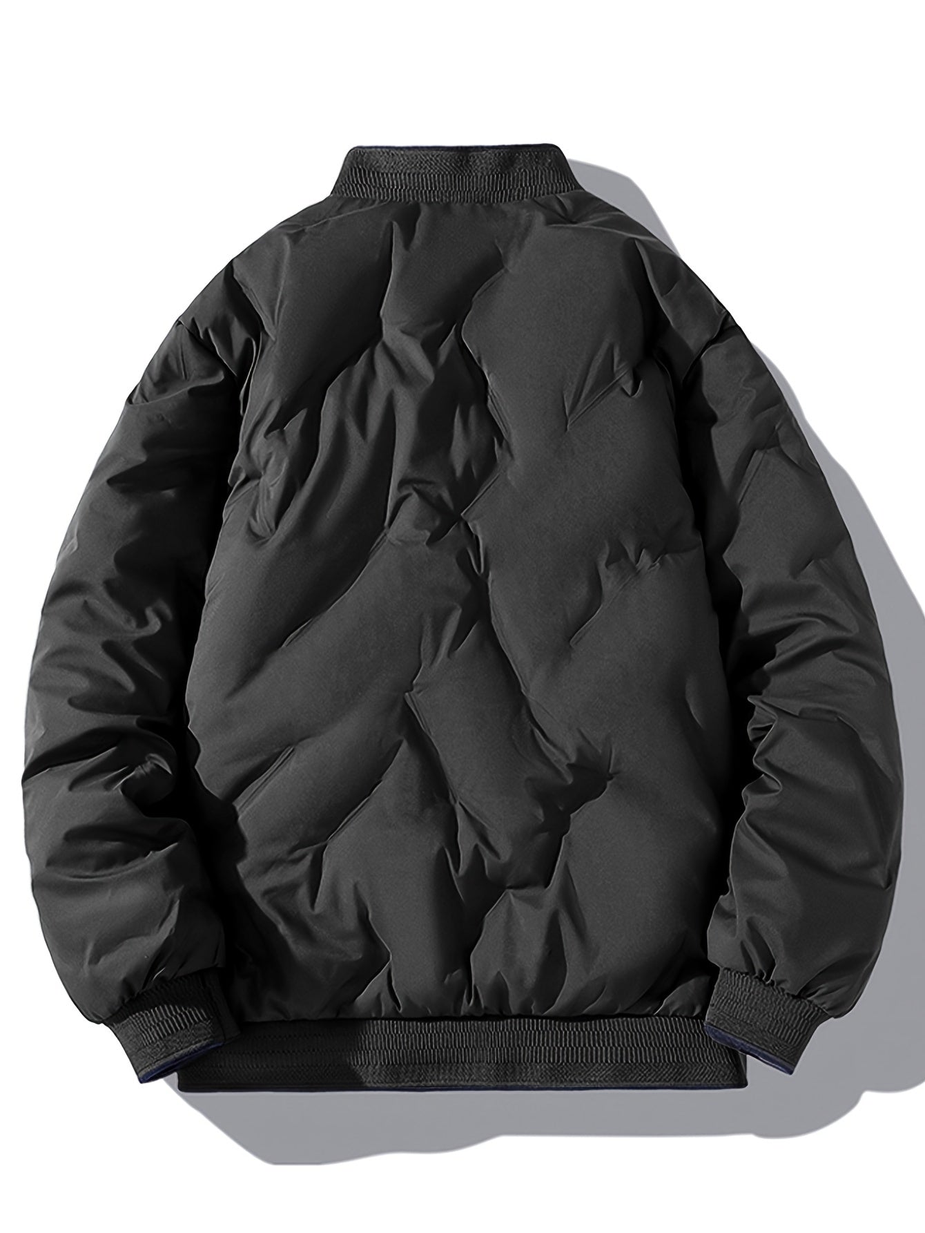 Baseball Collar Zip Up Solid Fleece With Pockets Winter Jacket For Men | Ideal for Winter
