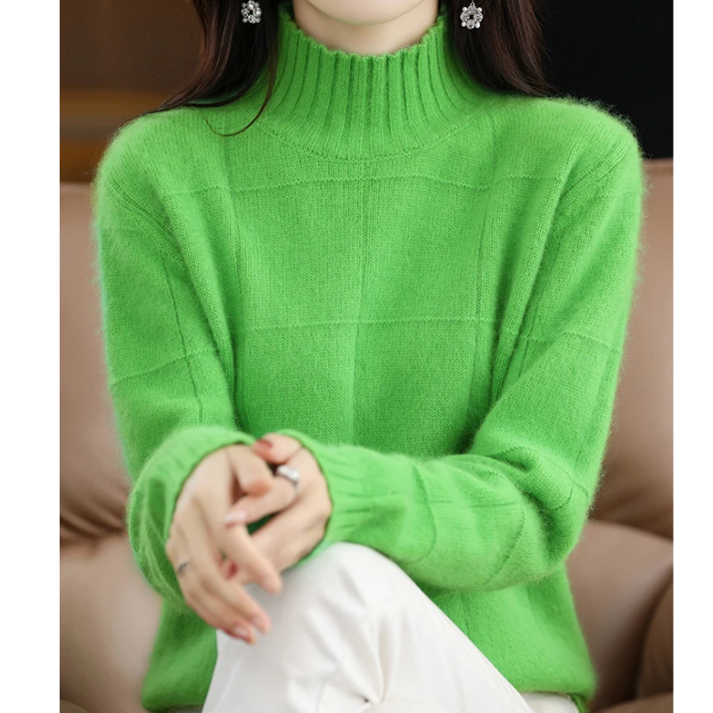 Women's Windproof Turtleneck Sweater – Cozy & Protective Knit
