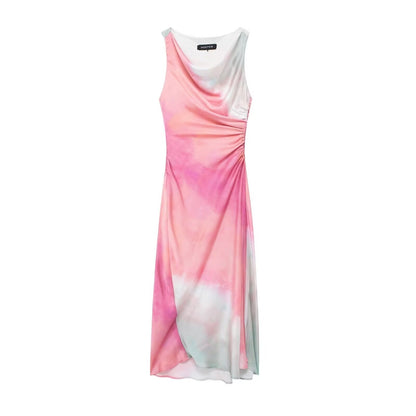 Women's Maxi Dress Satin Tie-Dyed 2
