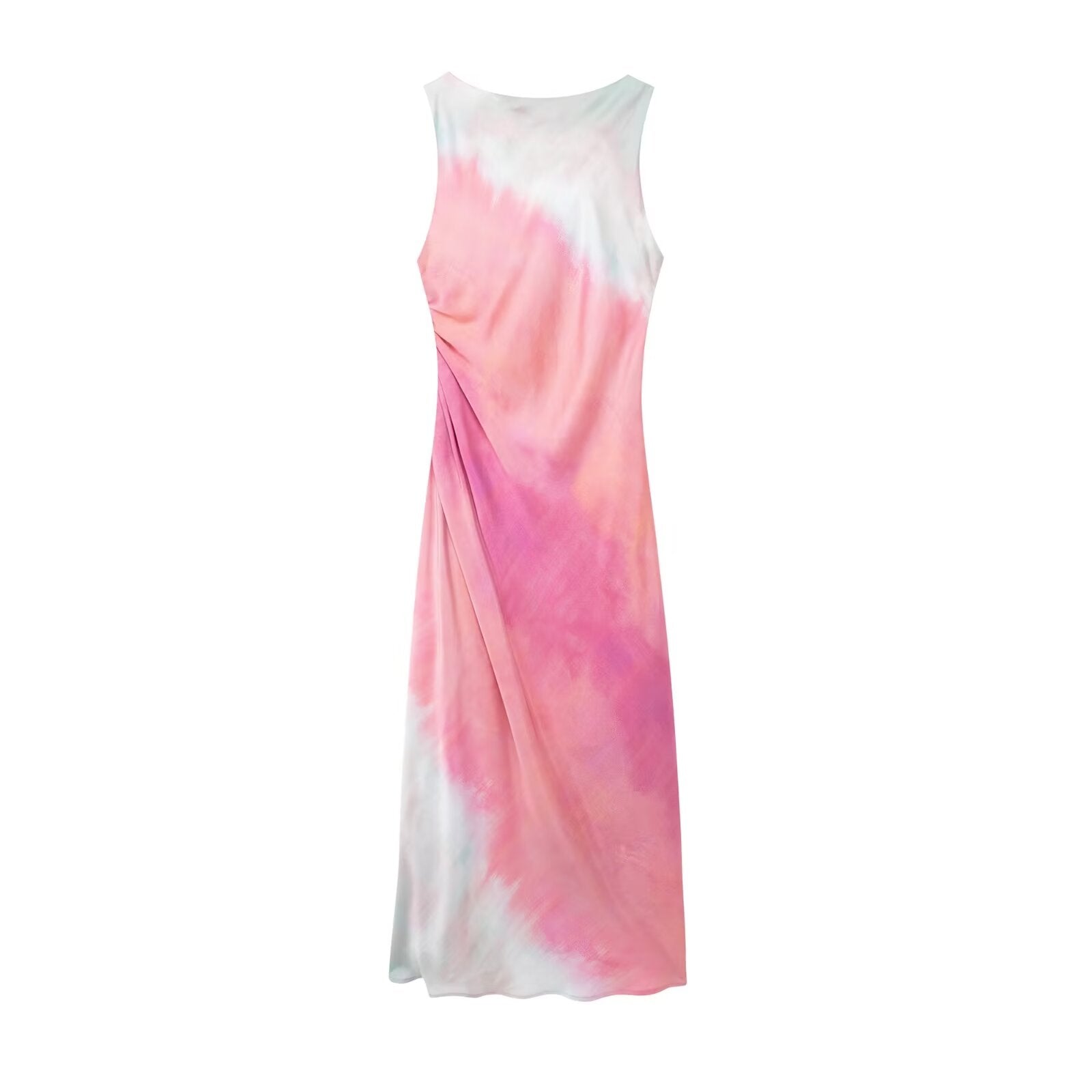 Women's Maxi Dress Satin Tie-Dyed 3