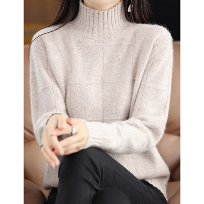Women's Windproof Turtleneck Sweater – Cozy & Protective Knit