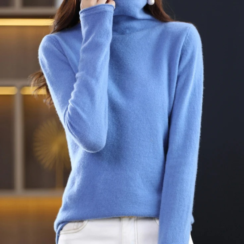 Women's Lightweight Turtleneck Sweater – Soft Knit, Casual & Elegant