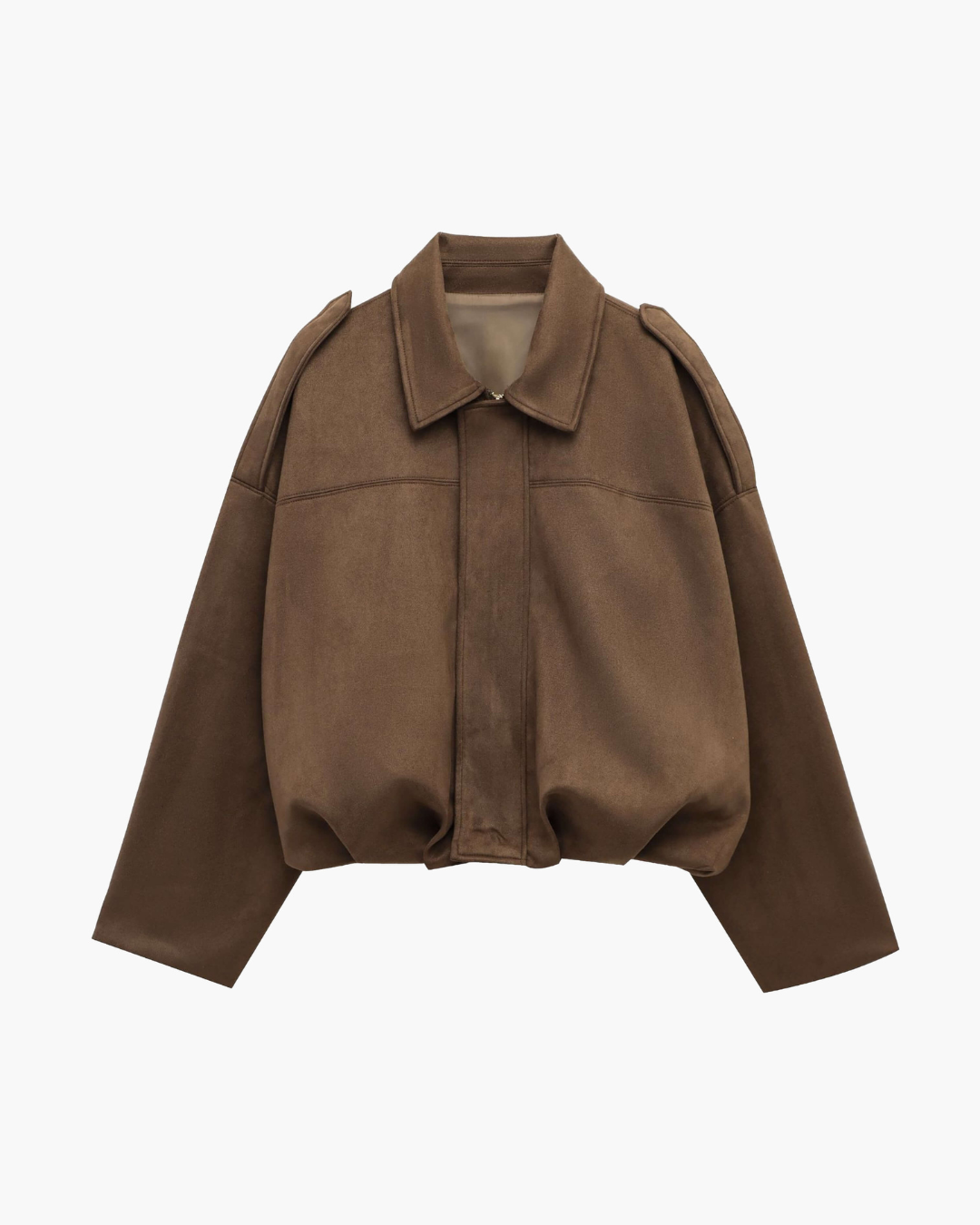 Women's Suede Bomber Jacket – Classic and Stylish Outerwear