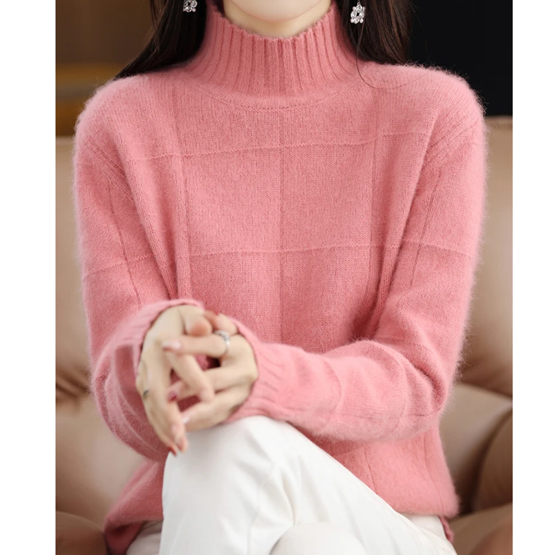 Women's Windproof Turtleneck Sweater – Cozy & Protective Knit
