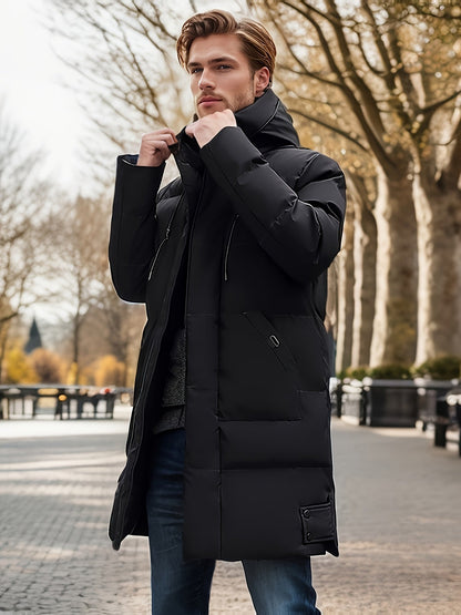Casual Black Cotton Hooded Winter Jacket For Men | Great for Casual Days