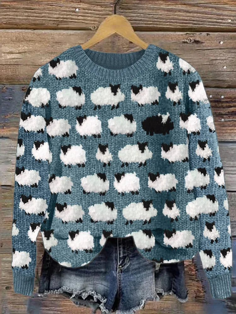 Women's Vintage Knit Sweater – Cozy, Timeless Style
