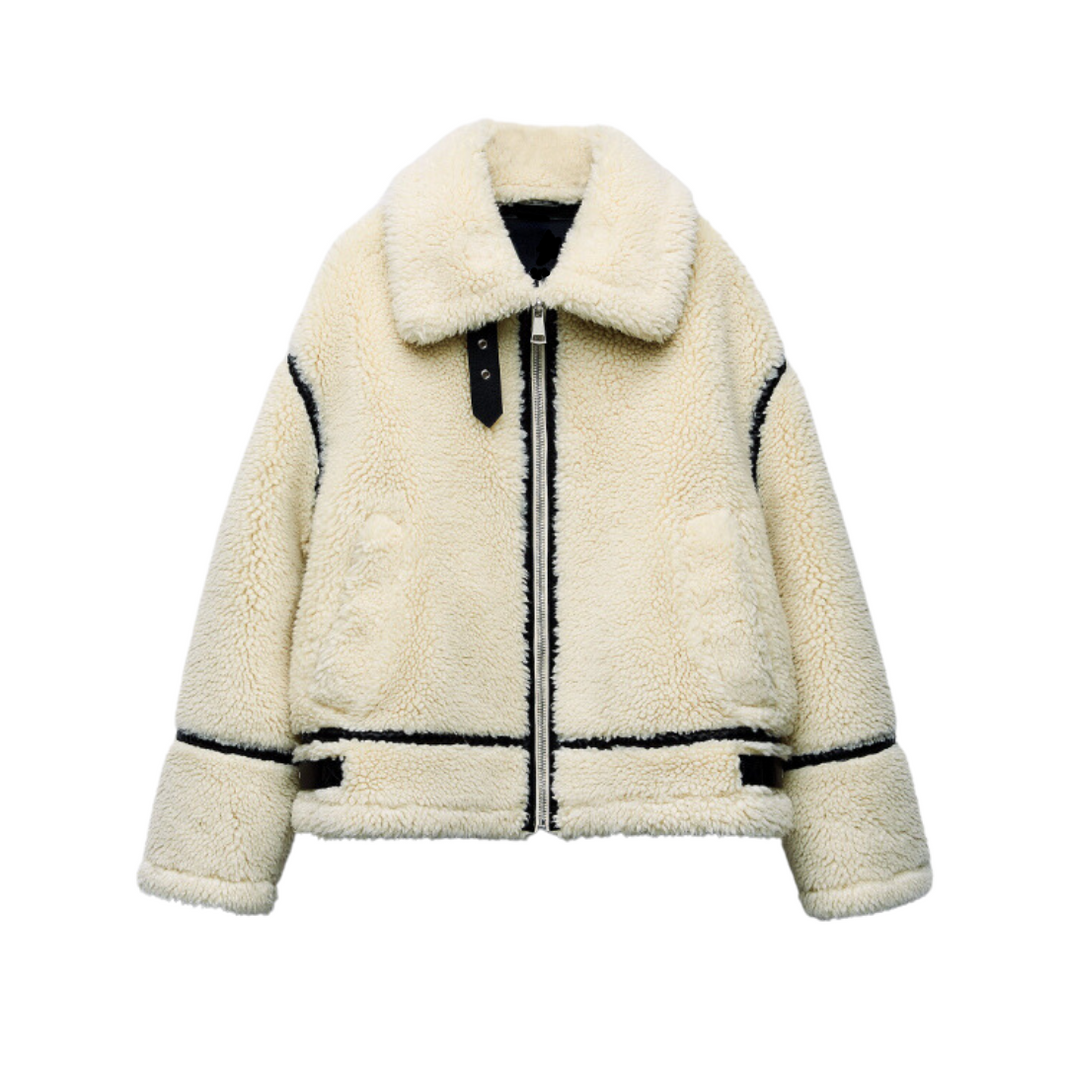 Women Faux Shearling Jacket – Warm Winter Coat