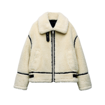 Women Faux Shearling Jacket – Warm Winter Coat