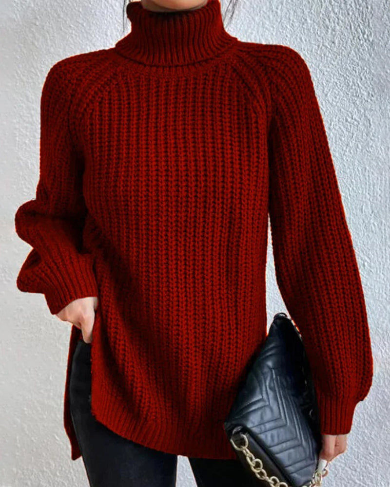 Casual Cotton Turtleneck Sweater for Women | Great for Casual Days
