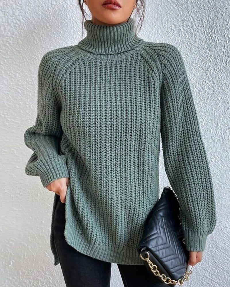 Casual Cotton Turtleneck Sweater for Women | Great for Casual Days