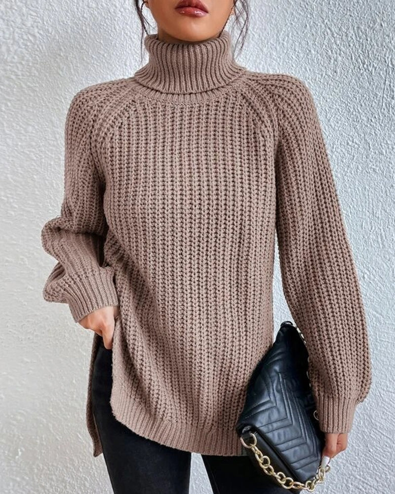 Casual Cotton Turtleneck Sweater for Women | Great for Casual Days