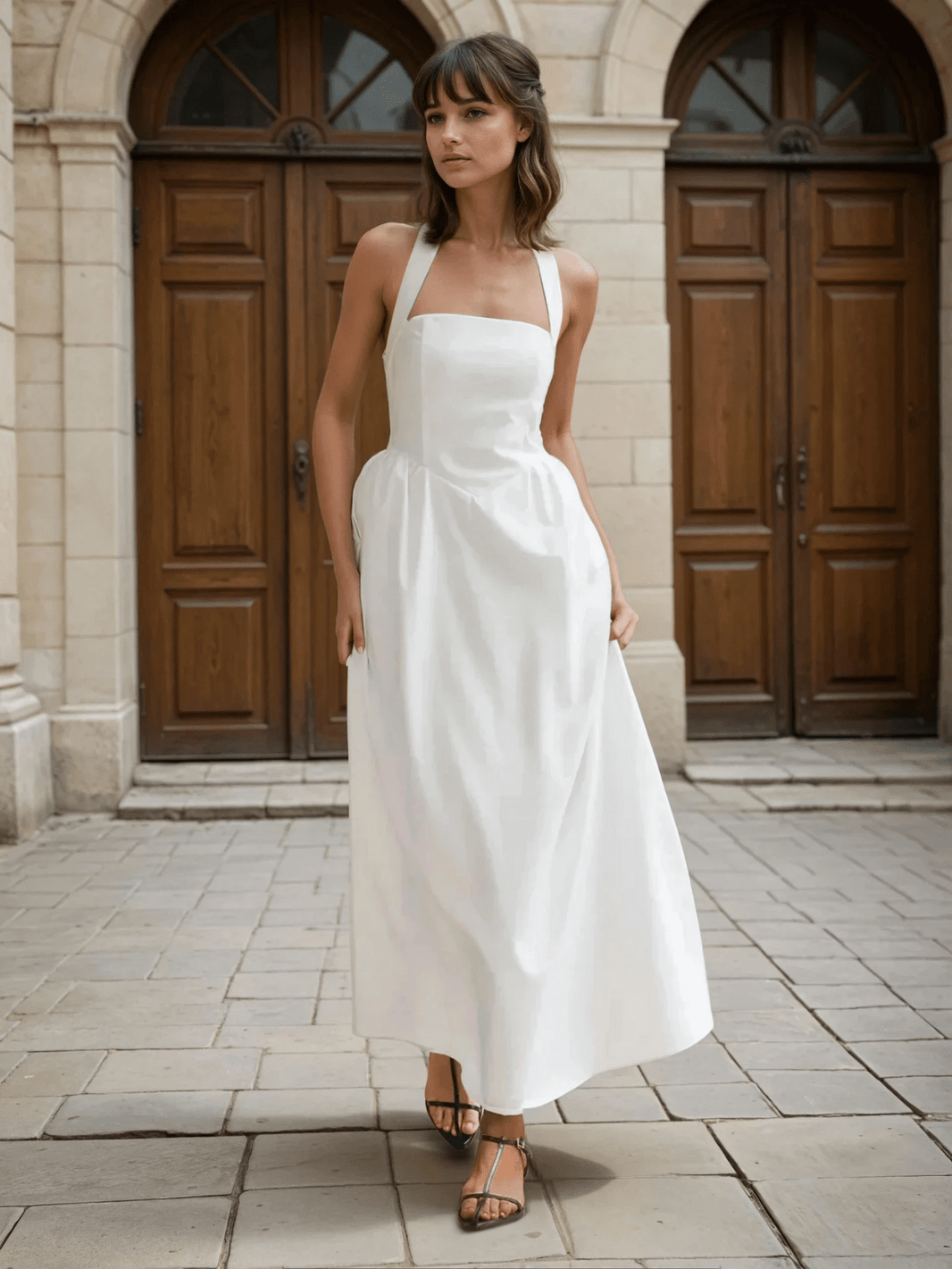 Women's Summer A-Line Dress Linen Blend 1