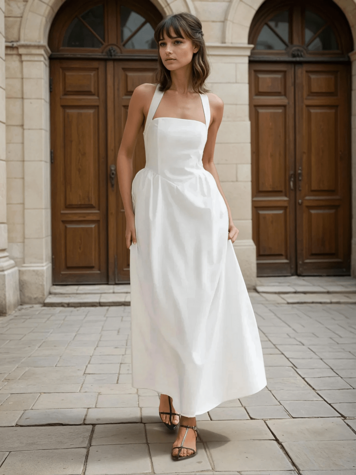 Women's Summer A-Line Dress Linen Blend 1
