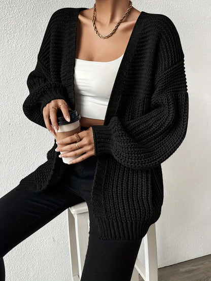 Casual Cozy Chunky Knit Drop Shoulder Cardigan for Women | Great for Casual Days