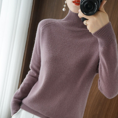 Women's Elegant Turtleneck Sweater – Soft Knit, Timeless Design