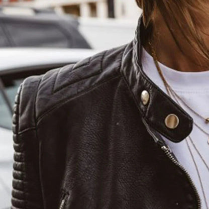 Casual Black Biker Jacket for Women | Great for Casual Days