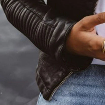 Casual Black Biker Jacket for Women | Great for Casual Days