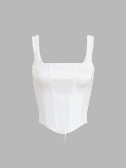 Women's Corset Crop Top Polyester 10