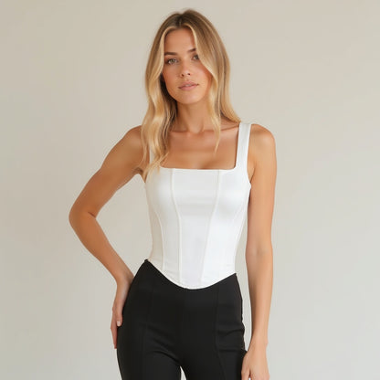 Women's Corset Crop Top Polyester 2