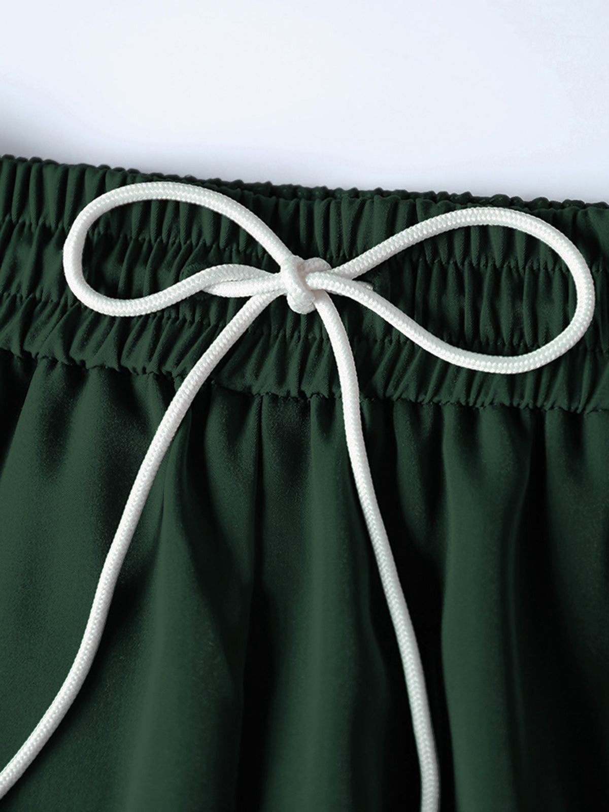 Women's Drawstring Pants Cotton Green 4