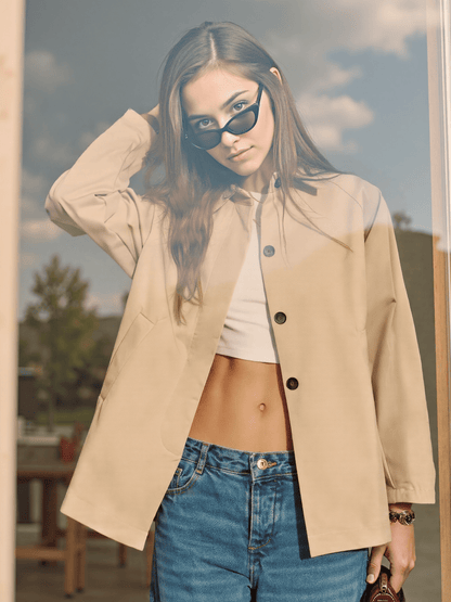 Women's Trench Coat Waterproof Elegant Design Adjustable Belt 3