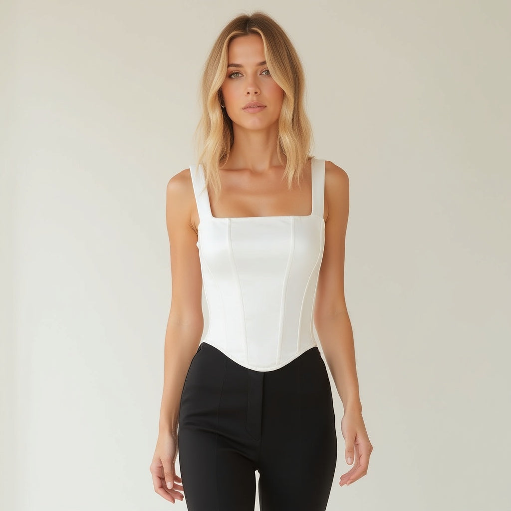 Women's Corset Crop Top Polyester 4