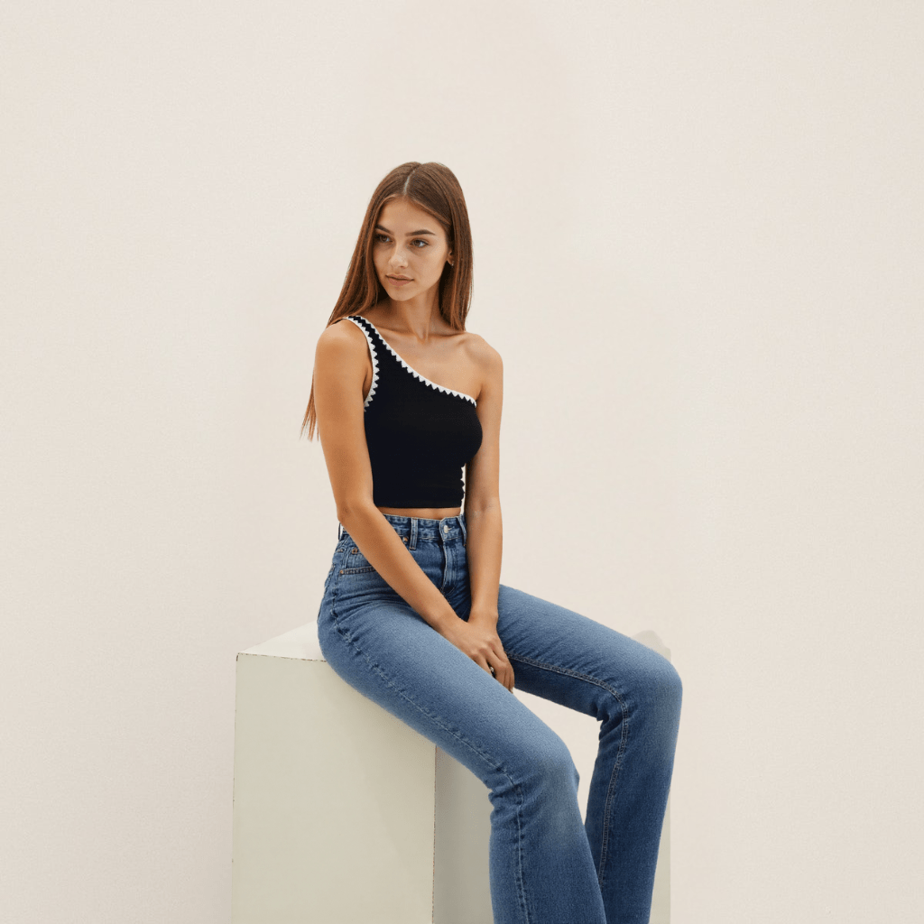 Women's High Waist Pants Elastic Slim Fit 1