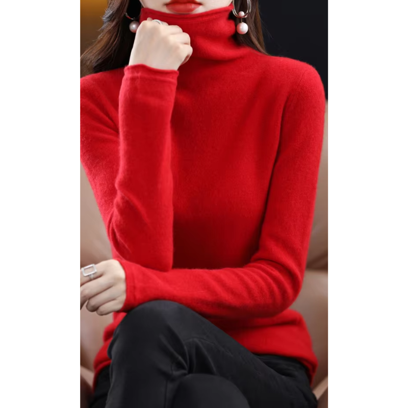 Women's Lightweight Turtleneck Sweater – Soft Knit, Casual & Elegant