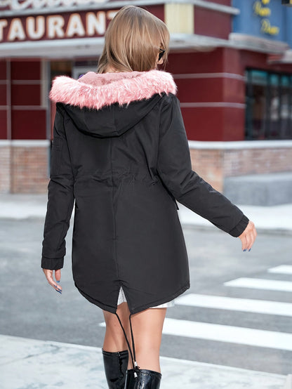 Casual Fleece Parka Winter Jacket with Faux Fur for Women | Great for Winter