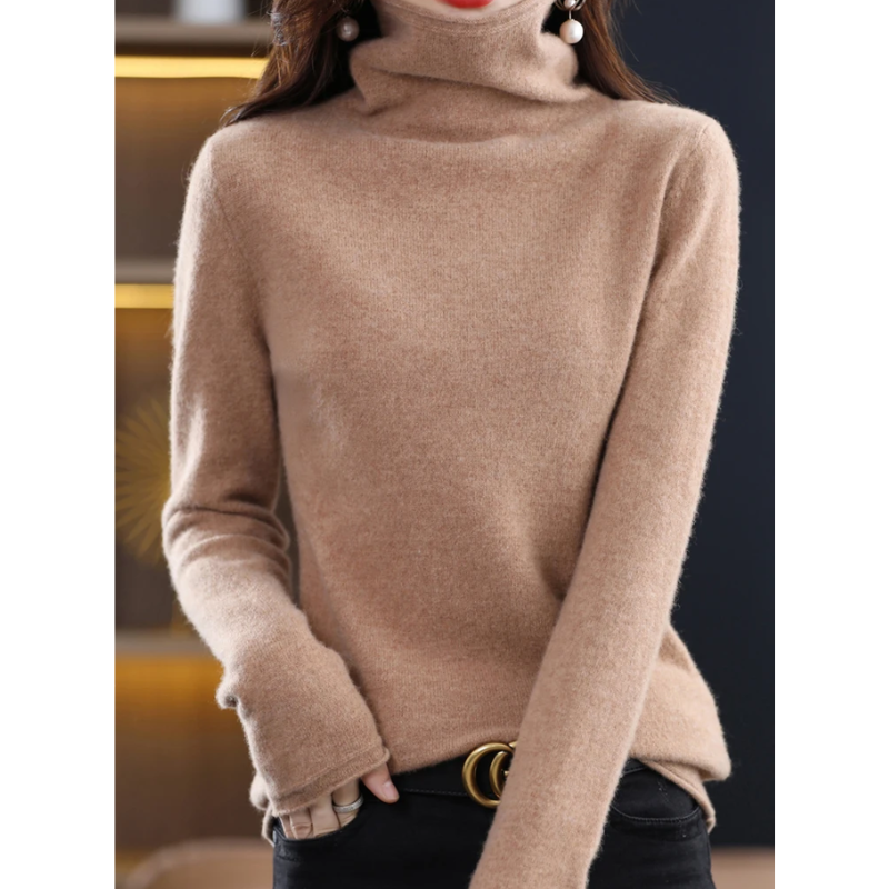 Women's Lightweight Turtleneck Sweater – Soft Knit, Casual & Elegant