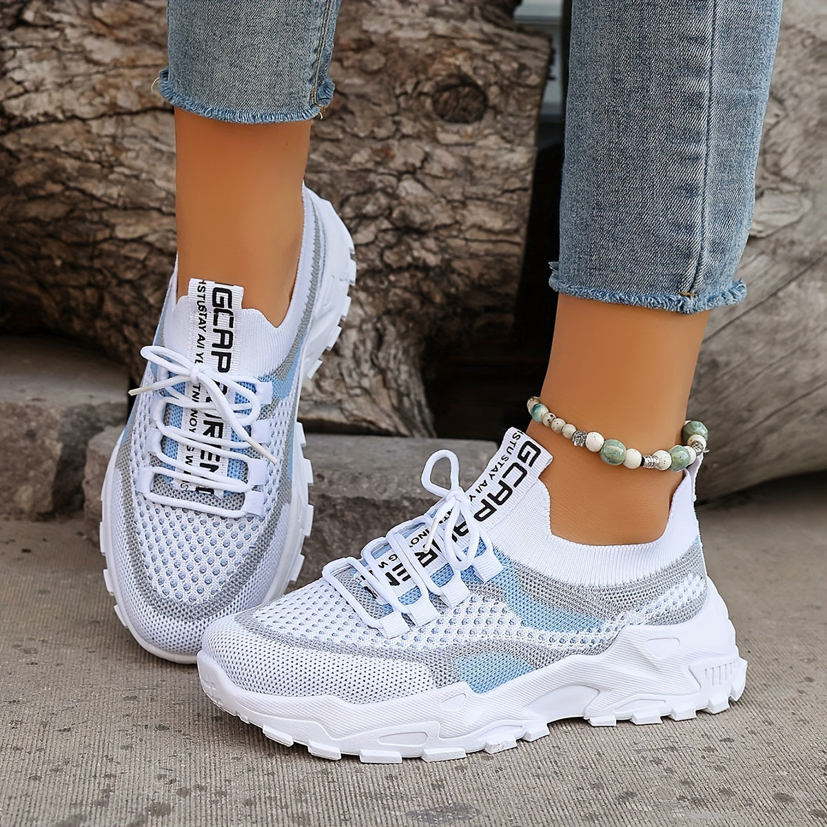 Casual Colorblock Knit Sneakers for Women | Great for Casual Days