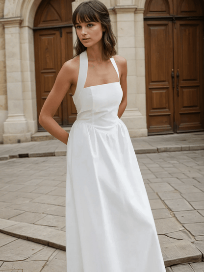 Women's Summer A-Line Dress Linen Blend 2