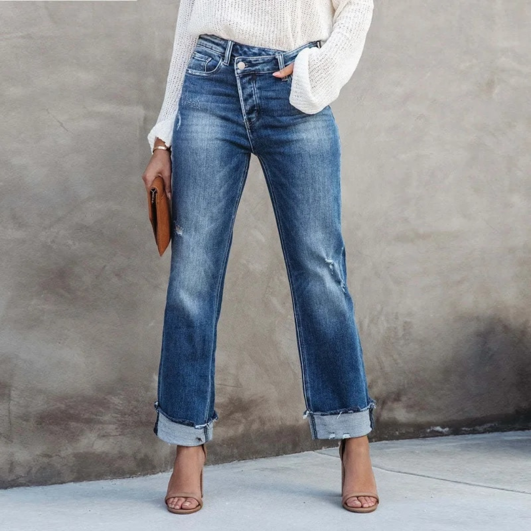 Women's Jeans - Leisure Trousers - Modern Style - For Formal Occasions