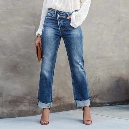 Women's Jeans - Leisure Trousers - Modern Style - For Formal Occasions