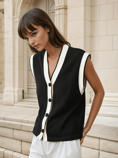 Women's Sweater Vest Viscose Polyester Blend 2