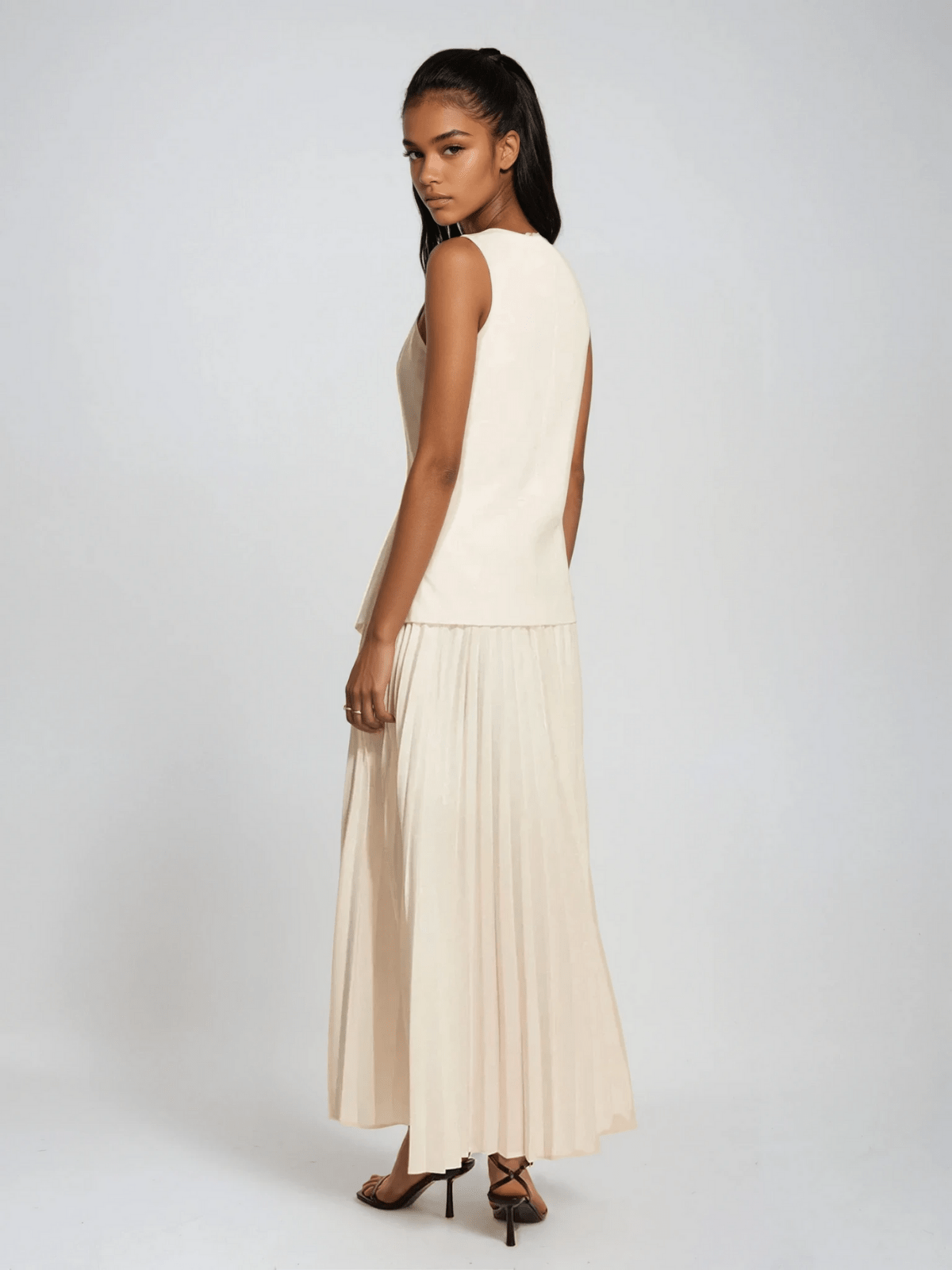 Women's Pleated Set Viscose-Polyester 3