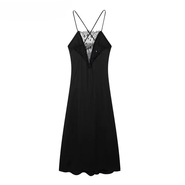 Women's Black Maxi Dress Polyester 7